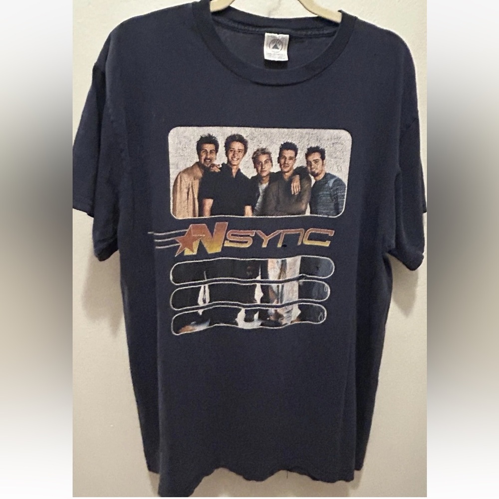 NSYNC VTG Y2K RARE❗️T Shirt Boy Band Tee Blue 2000s 90s Vintage Boy Band - Picture 4 of 16